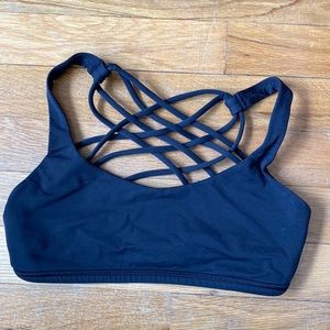 Black Lululemon free to be bra